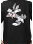 Wedday Siyah Bugs Bunny Baskılı Oversize T-Shirt Weds2 4