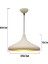 Modern Beyaz Içi Gold Oda,mutfak,cafeler Için Tekli Metal Sarkıt Avize ÇAP:35CM 2