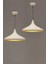 Modern Beyaz Içi Gold Oda,mutfak,cafeler Için Tekli Metal Sarkıt Avize ÇAP:35CM 3