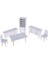 Beyaz 1/12 Dollhouse Minyatür Mobilya Masa Dolabı Oturma Odası Seti(Yurt Dışından) 3