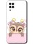 Samsung Galaxy A12 Kılıf Baskılı Kapak - Sevimli Baykuş +Tam Kaplayan Mat Seramik 1