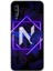 Samsung Galaxy A50 Kılıf Baskılı Kapak - Dark Neon Yaprak N Harfi +Tam Kaplayan Mat Seramik 1