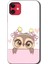 iPhone 11 Kılıf Baskılı Kapak - Sevimli Baykuş +Tam Kaplayan Mat Seramik 1