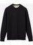 Sweatshirt %100 Organik Pamuk Bisiklet Yaka 3 Iplik Kalın Kumaş Basic Siyah Erkek 1