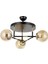 Avonnı AV-60327-3T-BSY Siyah Boyalı Modern Avize E27 Metal Cam 40CM 1