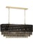 Avonnı AV-60354-120X40BSY Siyah Boyalı Klasik Avize E27 Metal Cam 120X40CM 1