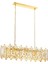 Avonnı AV-60303-S30X90 Sarı Kaplama Klasik Avize E14 Metal Kristal 90X30CM 1