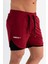 Erkek Spor Şort Çift Katmanlı | Bordo | Comfortable Serisi | 2