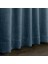 Taç Koyu Mavi Keten Karartma Blackout Fon Perde, 1/3 Sık Pile, Tek Kanat, 50 x 260 cm 4