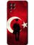 Samsung Galaxy A22 Kılıf Baskılı Kapak - Atatürk Bayrak + 5d Tam Kaplayan Cam 1