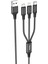 Polham 3in1 1 Metre USB To Type-C, iPhone Lightning, Micro USB Şarj ve Data Kablosu, 2A Halat Kablo 1