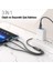 Polham 3in1 1 Metre USB To Type-C, iPhone Lightning, Micro USB Şarj ve Data Kablosu, 2A Halat Kablo 2