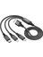 Polham 3in1 1 Metre USB To Type-C, iPhone Lightning, Micro USB Şarj ve Data Kablosu, 2A Halat Kablo 4