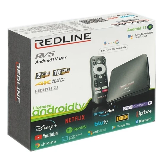 Redline Rv5 Lisanslı Android 11 Tv Box 16 GB 2gb