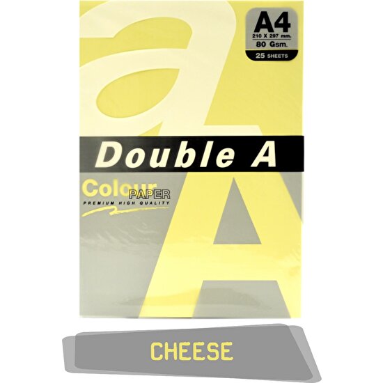 Double A Renkli Fotokopi Kağıdı 25 Li A4 80 gr Cheese