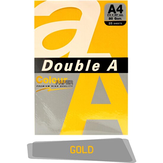 Double A Renkli Fotokopi Kağıdı 25 Li A4 80 gr Gold