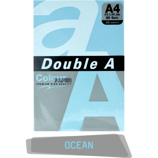 Double A Renkli Fotokopi Kağıdı 25 Li A4 80 gr Ocean