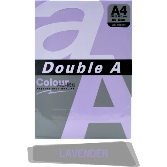 Double A Renkli Fotokopi Kağıdı 25 Li A4 80 gr Lavender