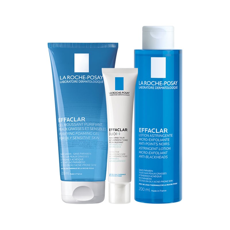 La Roche-Posay La Roche Posay Effaclar Jel 200 ml + Effaclar Duo (+) 40 ml + Effaclar Tonik 200 ml