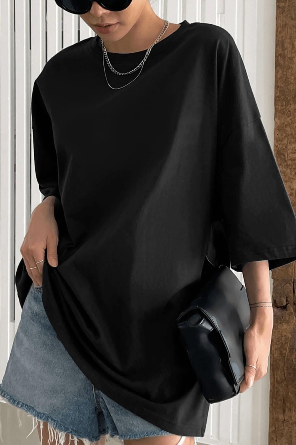 Millionaire Teenage Millionaire Kadın Bordo Oversize Truvakar Kol Basic T-Shirt İnce Kumaş Düz Tasarım