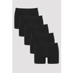 Erkek Pamuklu Basic Black 5li Boxer