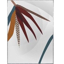 SHOP365 Yapraklar ve Şekiller Karışık Renkler Modern Poster P-000906