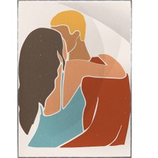 SHOP365 Kadın ve Erkek Sevgili Aşk Modern Dekoratif Modern Poster P-000986