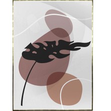 SHOP365 Yapraklar ve Şekiller Karışık Renkler Modern Poster P-000998