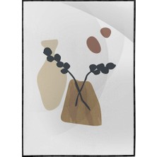 SHOP365 Saksıda Yapraklar Açık Tonlar Modern Poster P-000916