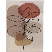 SHOP365 Yapraklar ve Şekiller Karışık Renkler Modern Poster P-000966