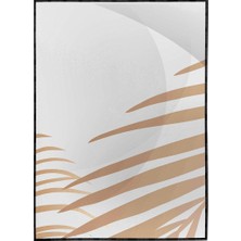 SHOP365 Tropikal Yapraklar Turuncu Tonlar Modern Poster P-000864