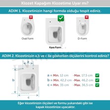 Melek Yapı Kare Slim Klozet Kapağı Yavaş Kapanır Thermoplast Söktak Özellikli