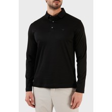 Emporio Armani Pamuklu Slim Fit Uzun Kollu Düğmeli Polo T Shirt Erkek Polo T Shirt 8N1F97 1juvz 0999