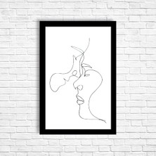 Trend Poster Siyah Çerçeve Görünümlü Tablo Retro Ahşap Poster