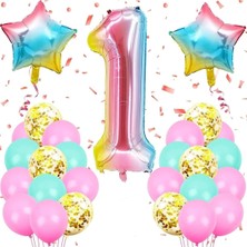 Çıtı Pıtı Store Gökkuşağı 1 Yaş Balon Seti
