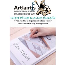 Artlantis A3 Çıtçıtlı Dosya Şeffaf 1 Adet A-3 Çıtçıtlı Zarf Dosya Transparan 47X33.5 cm Büyük Boy Çıtçıtlı Dosya