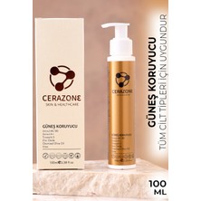 Cerazone Skin & Healthcare Yüz Ve Vücut Güneş Kremi Leke Karşıtı Uva Uvb Güneş Koruyucu Spf50+ Faktör 100 Ml