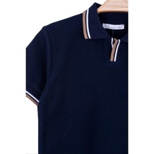 Nk Kids Erkek Çocuk Lacoste Yakalı Kısa Kol T-Shirt 44341 Lacivert