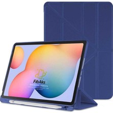 Fibaks Apple iPad Air 11 10.9 Inç Air 4 5 6 2020 2022 2024 Kılıf Tri Folding Standlı Kalemlikli Kalem Bölmeli 3 Katlamalı Standlı Uyku Modlu Smart Kapak