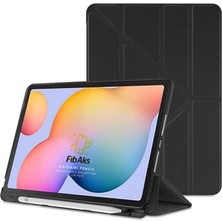 Fibaks Apple iPad Mini 2021 6. Nesil Kılıf Tri Folding Standlı Kalemlikli Kalem Bölmeli 3 Katlamalı Standlı Uyku Modlu Smart Kapak