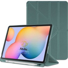 Fibaks Apple iPad Mini 2021 6. Nesil Kılıf Tri Folding Standlı Kalemlikli Kalem Bölmeli 3 Katlamalı Standlı Uyku Modlu Smart Kapak