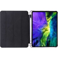 Fibaks Apple iPad Pro 11 2018 2019 2020 1. 2. 3. Nesil Kılıf Tri Folding Standlı Kalemlikli Kalem Bölmeli 3 Katlamalı Standlı Uyku Modlu Smart Kapak