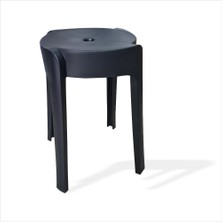 M3 Decorium Büyük Geniş Uzun Sağlam Sert Plastik Kırılmaz Hafif 45 cm Banyo Balkon Bahçe Oturak Tabure Sandalye