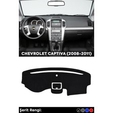 Tegin Chevrolet Captıva (2008-2011) 3D Torpido Koruma Kılıfı - Ön Göğüs Kaplama - Siyah Şerit