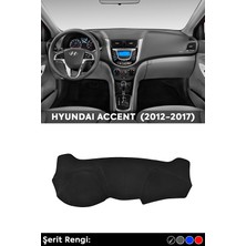 Tegin Hyundaı Accent Blu (2012-2017) 3D Torpido Koruma Kılıfı - Ön Göğüs Panel Kaplama - Siyah Şerit