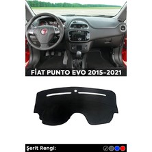 Tegin Fiat Punto Evo 2015-2021 3D Torpido Koruma Kılıfı - Ön Göğüs Kaplama - Siyah Şerit