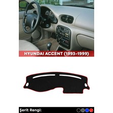 Tegin Hyundaı Accent Yumurta Kasa (1993-1999) 3D Torpido Koruma Kılıfı - Kırmızı Şerit