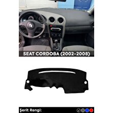 Tegin Seat Cordoba (2002-2008) 3D Torpido Koruma Kılıfı - Ön Göğüs Kaplama - Siyah Şerit