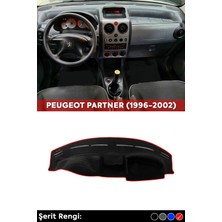 Tegin Peugeot Partner (1996-2002) 3D Torpido Koruma Kılıfı - Ön Göğüs Kaplama - Kırmızı Şerit