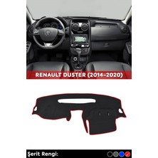 Tegin Renault Duster (2014-2020) 3D Torpido Koruma Kılıfı - Ön Göğüs Kaplama - Kırmızı Şerit